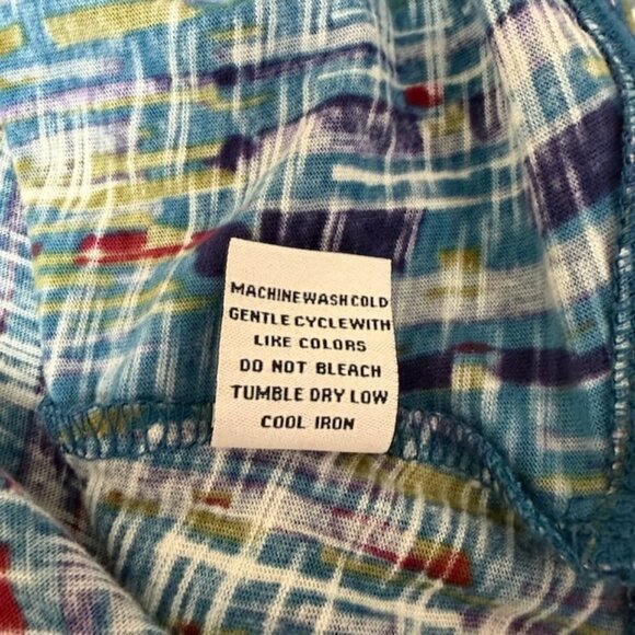 Habitat Clothes to Live In Womens Lagenlook Asymmetric Top Size XS Geometric Art - Picture 7 of 10